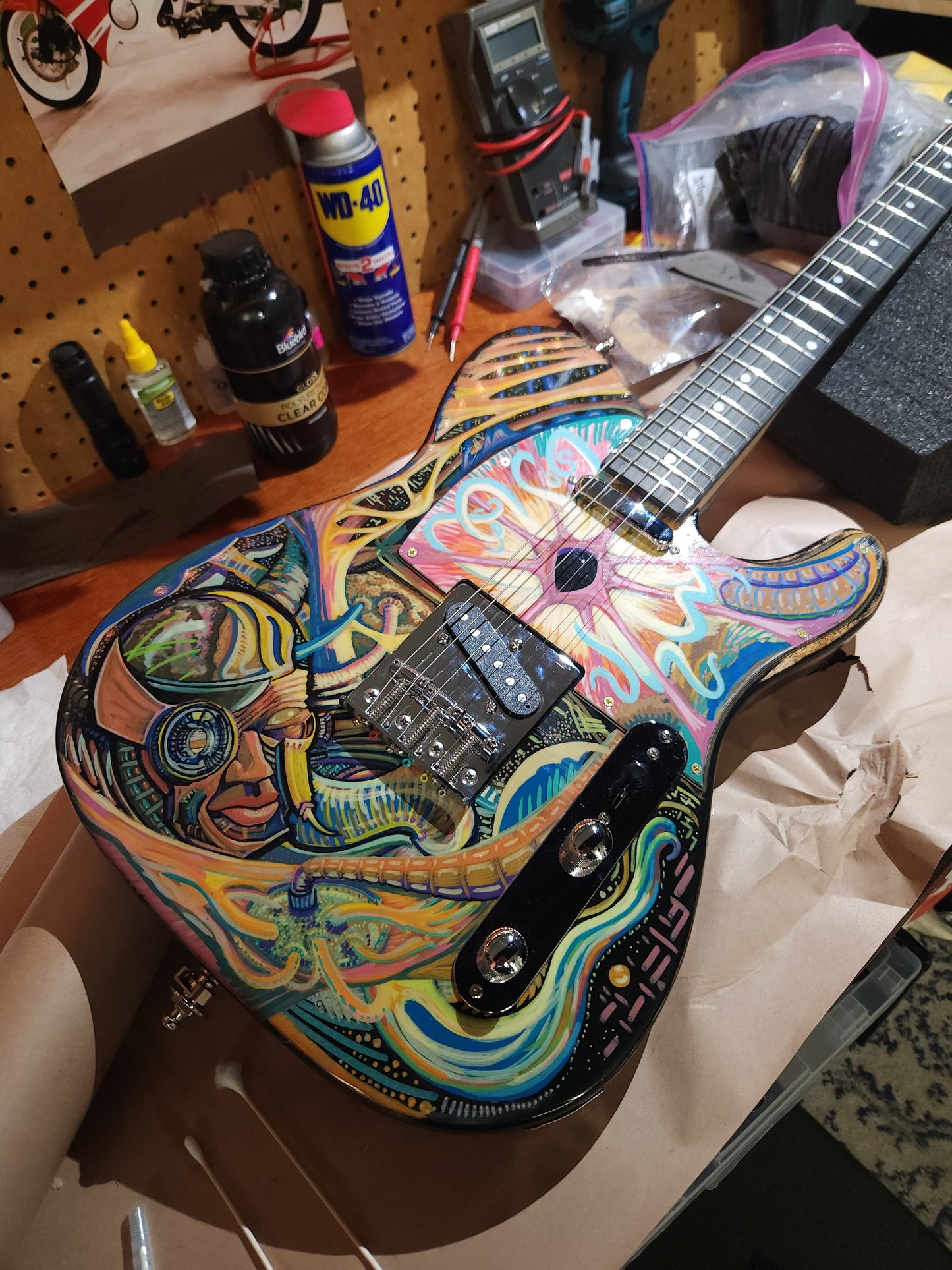 Bio Mech II - Hand Painted Telecaster Style Guitar - 2025