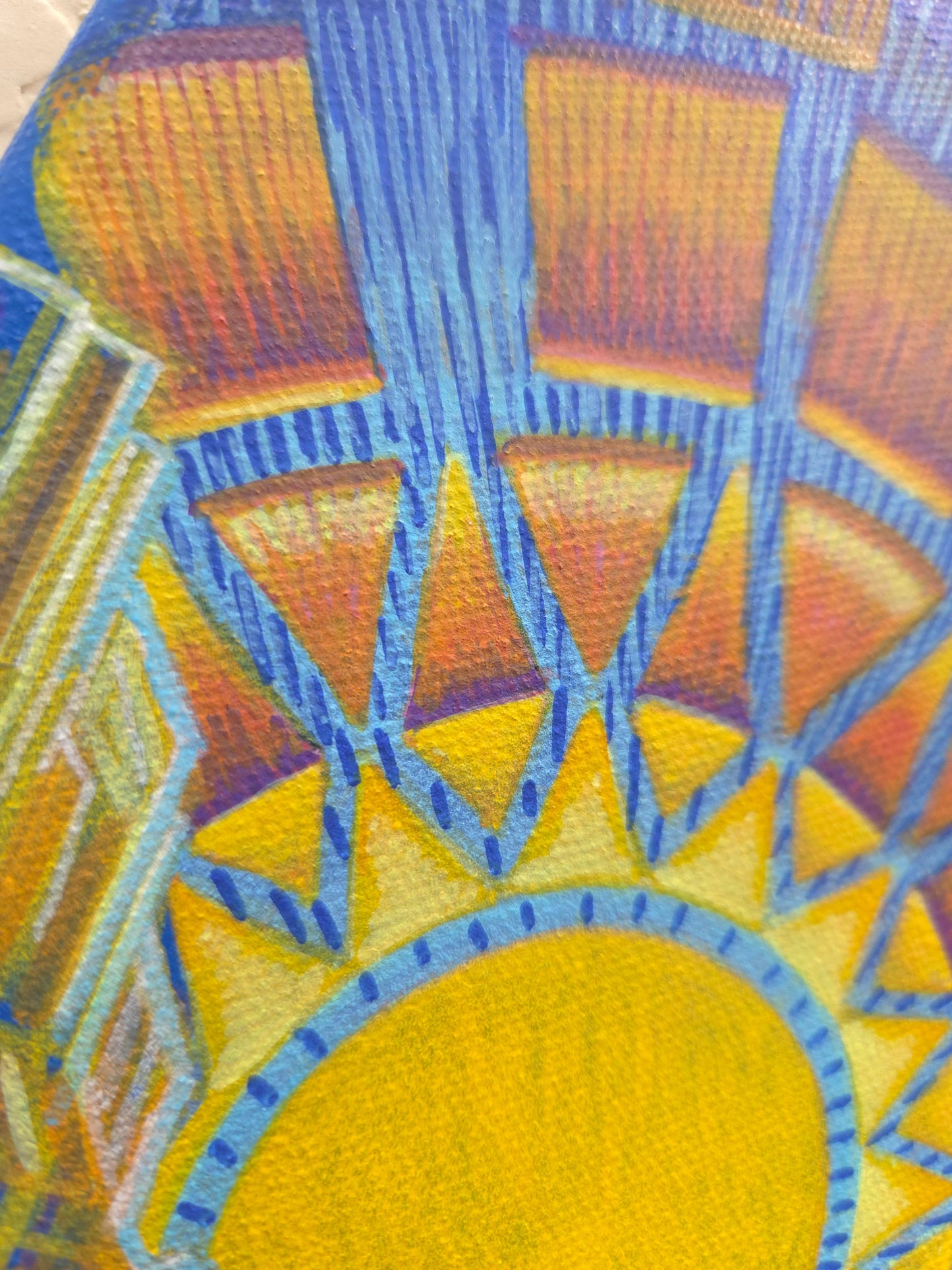 Fracture Point · Broken Sky IV · 8×10 · Acrylic on Canvas · 2026