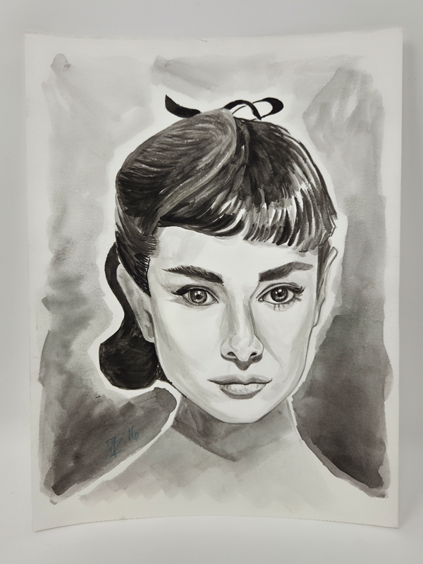 Audrey Hepburn — Watercolor · 2016