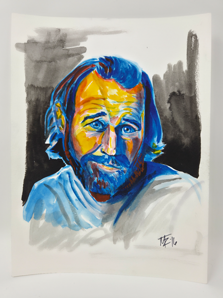 George Carlin — Watercolor · 2016