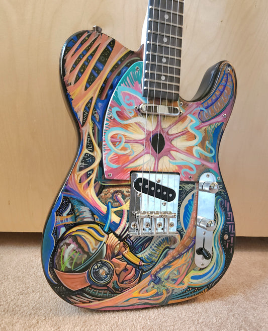 Bio Mech II - Hand Painted Telecaster Style Guitar - 2025