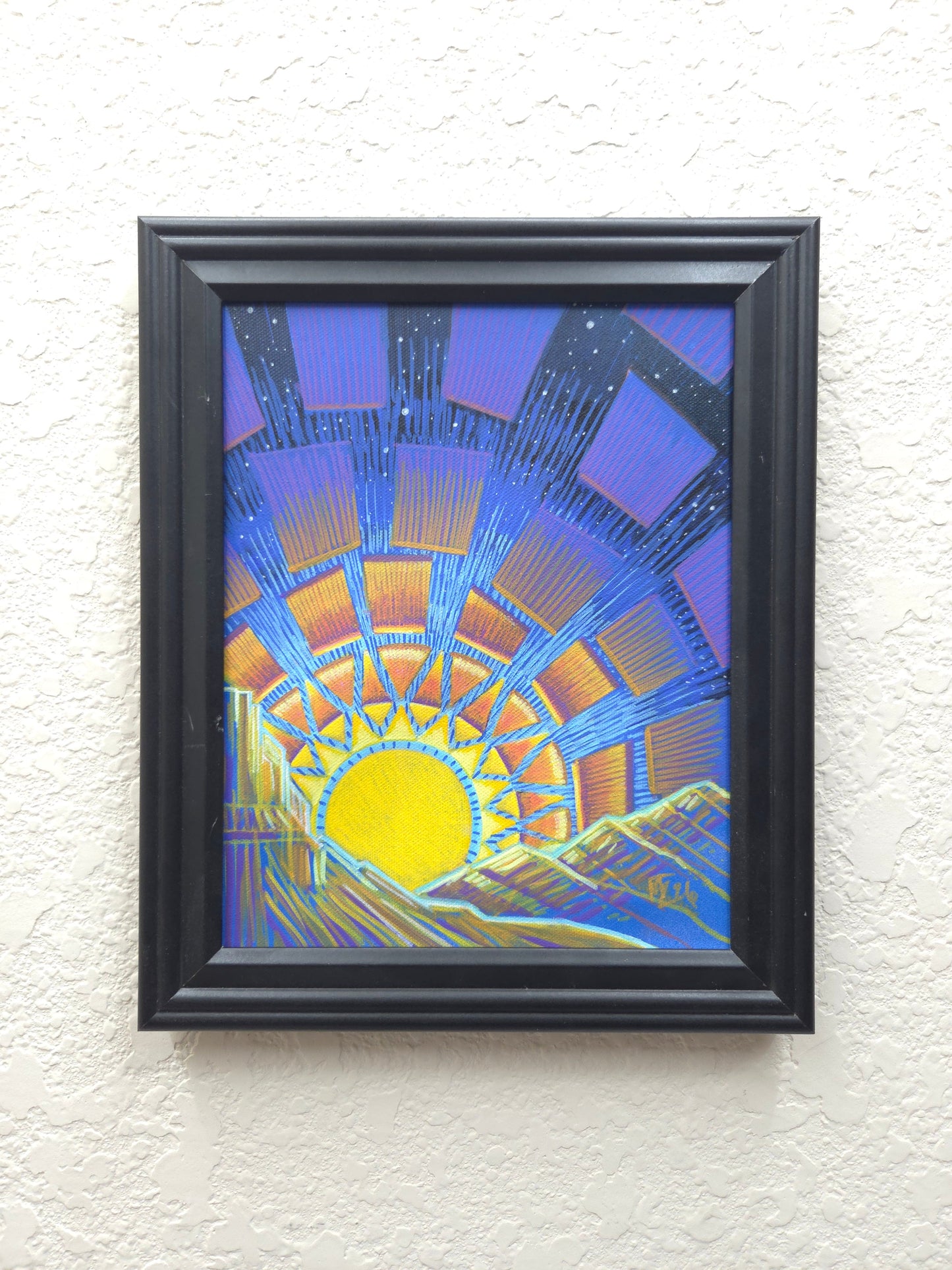Fracture Point · Broken Sky IV · 8×10 · Acrylic on Canvas · 2026