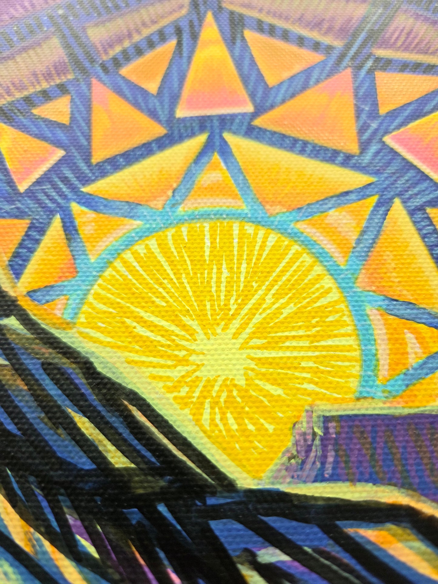 Diamond Hour · Broken Sky V · 8×10 · Acrylic on Canvas · 2026