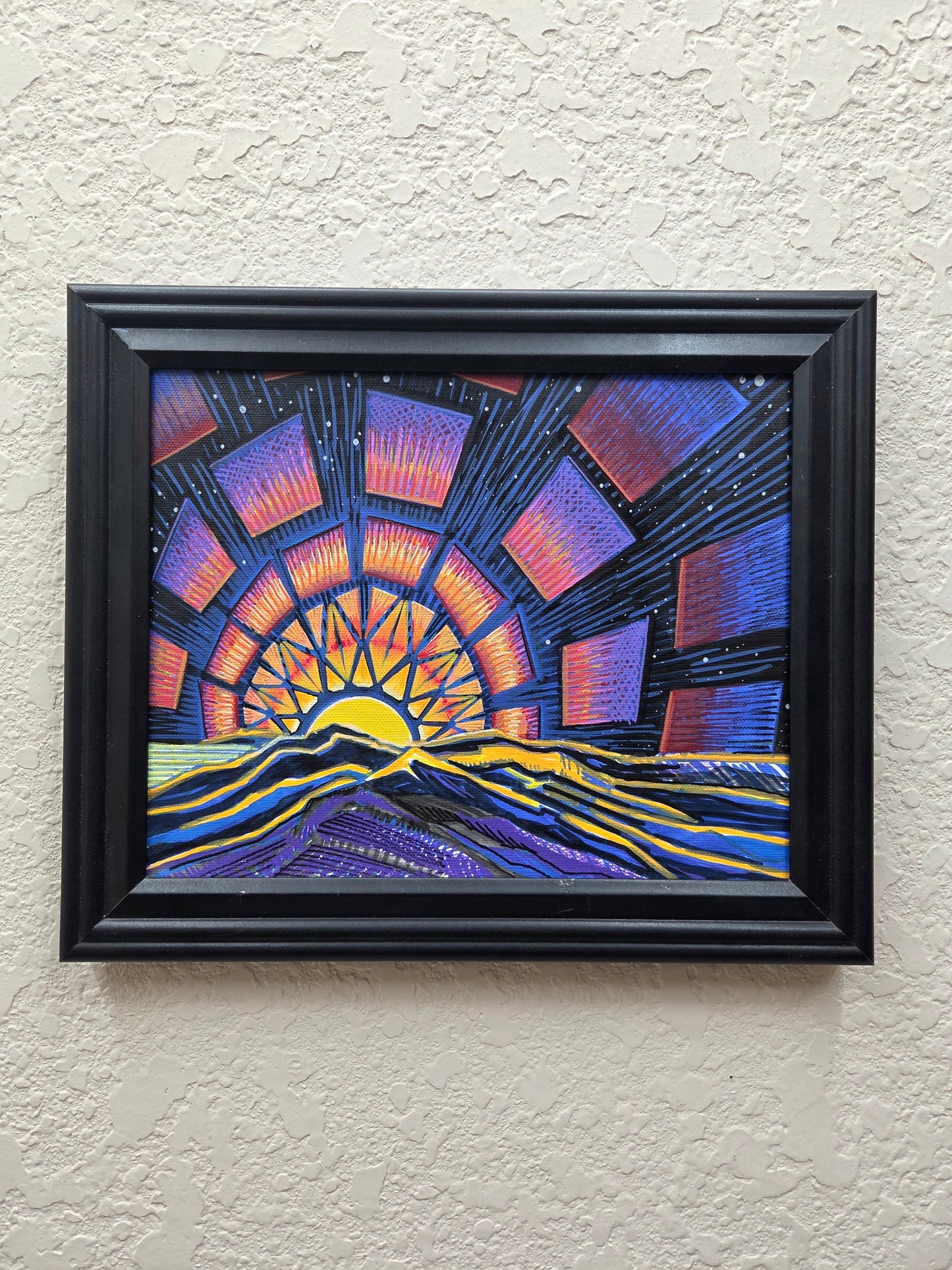 The Last Horizon · Broken Sky VI · 8×10 · Acrylic on Canvas · 2026