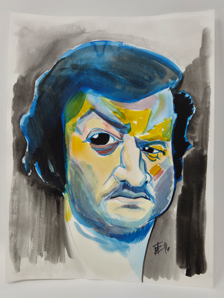 John Belushi — Watercolor · 2016