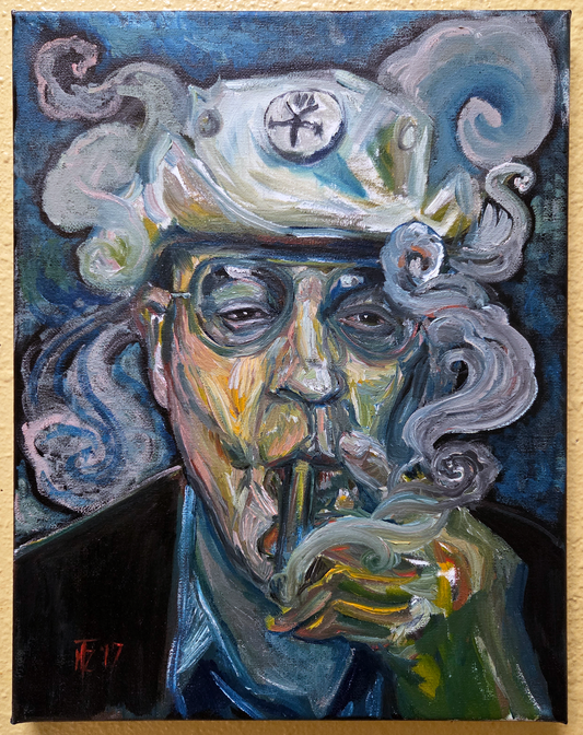 Hunter S. Thompson — Oil on Canvas · 2024