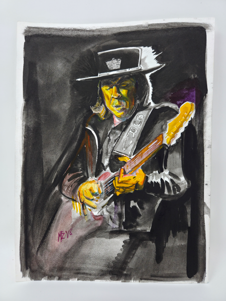 Stevie Ray Vaughan — Watercolor · 2016