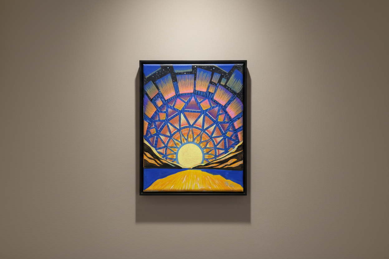 Lattice of Light · Broken Sky III · Gallery Wall Mockup · Mark T. Zeilman