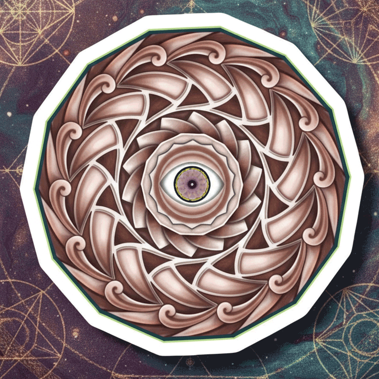Mind's Eye Mandala 3"x3" Die-Cut Sticker
