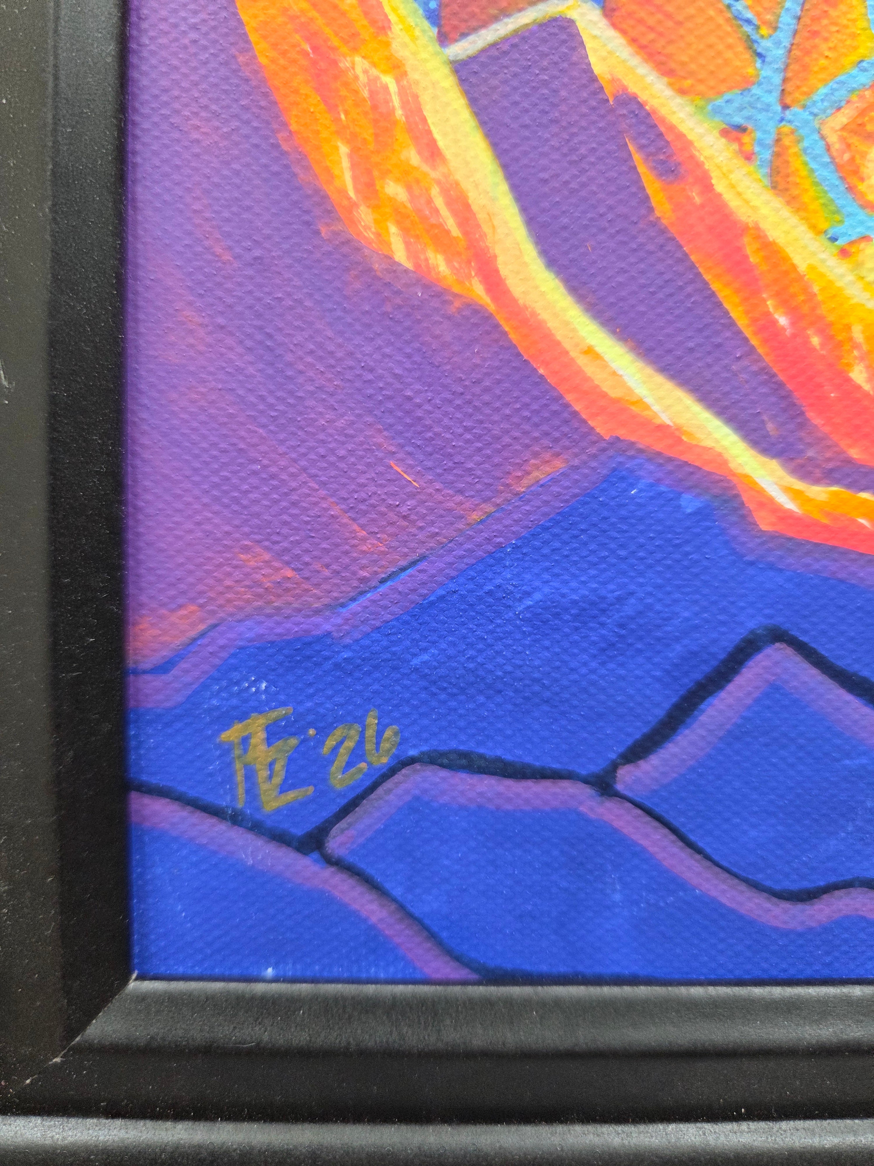 Cosmic Threshold · Broken Sky I · 8×10 · Acrylic on Canvas · 2026