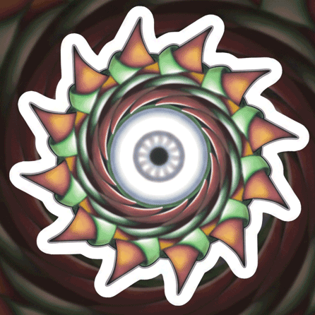 Wide Eyed Mandala 3"x3" Die-Cut Sticker